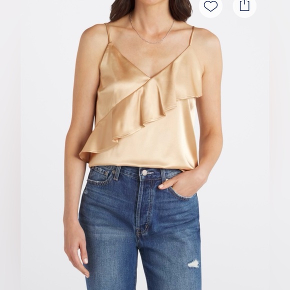 Gilli Tops - Gilli Quinn Satin Blouse NWT!